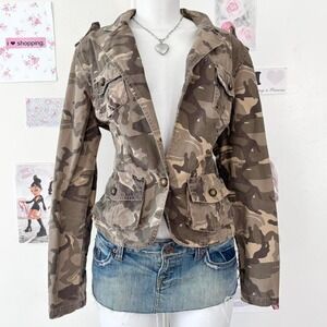 FRENCHCUFF Y2K Camouflage Utility Jacket S/M — Military / Grunge Aesthetic
